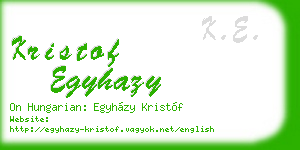 kristof egyhazy business card